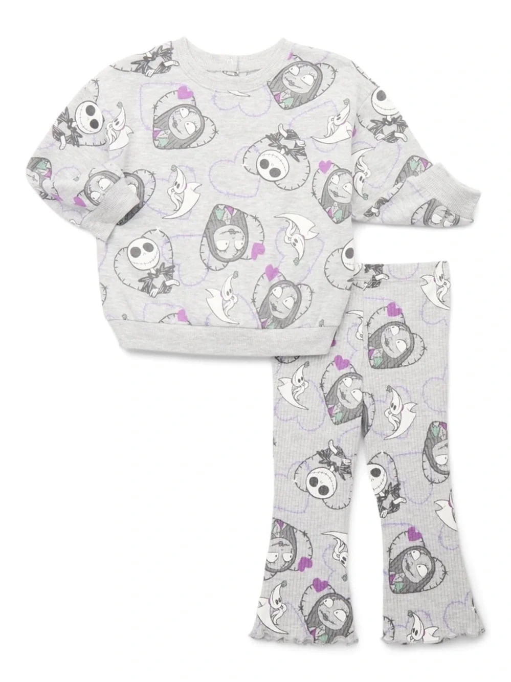 Nightmare Before Christmas Baby Girls Print Sweatshirt and Flared Leggings, 2-Pc
